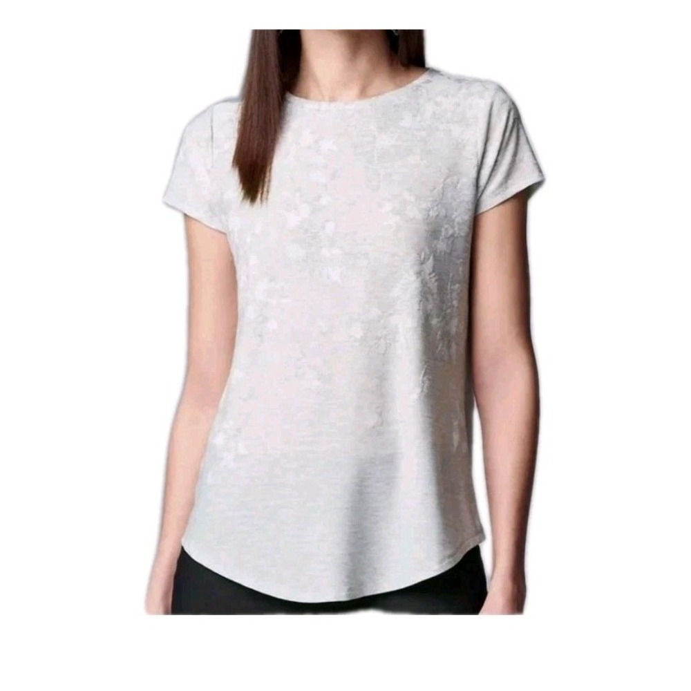 SIMPLY VERA WANG NEW Short Sleeve Floral T-Shirt casual tops XL Designer Comfort